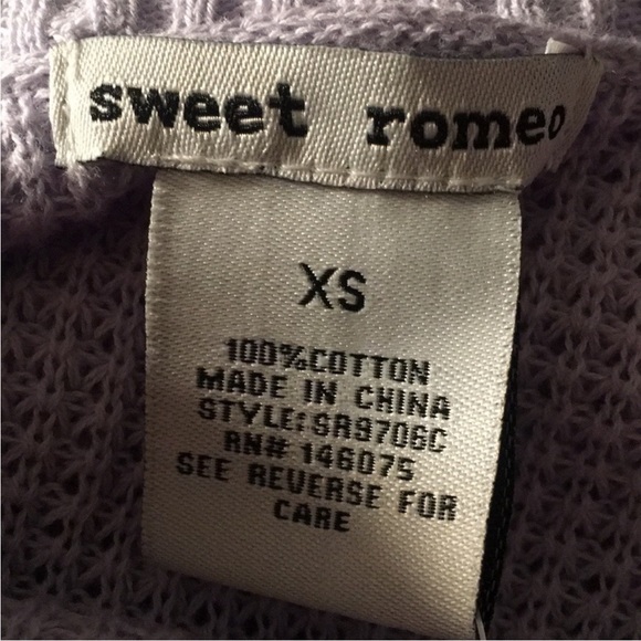Sweet Romeo Seed Stitch Lilac Pullover Sweater Size XS - Picture 5 of 5